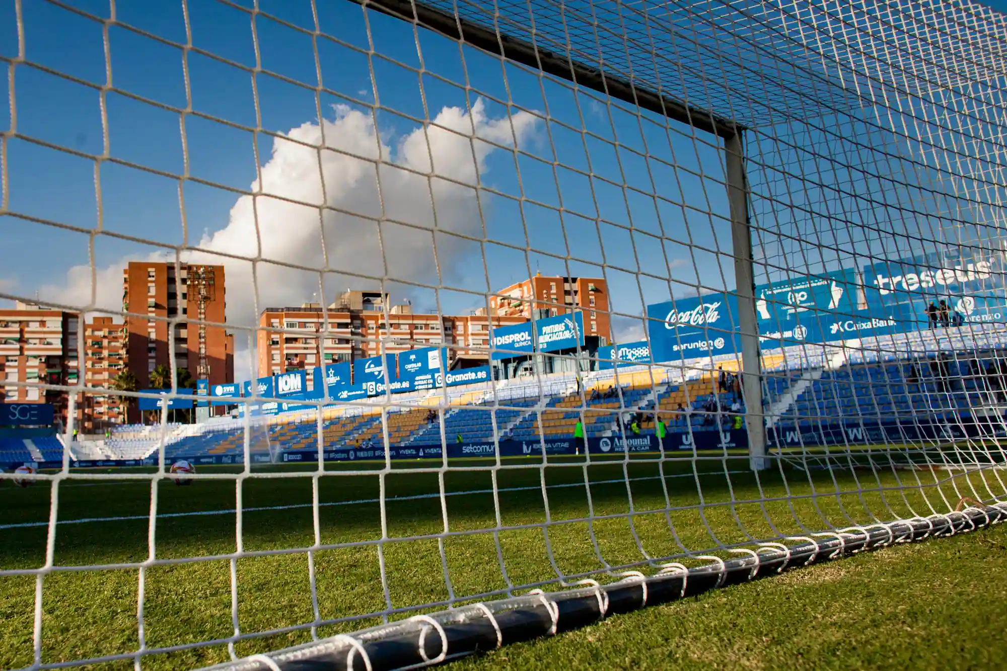 Estádio · Vista das balizas